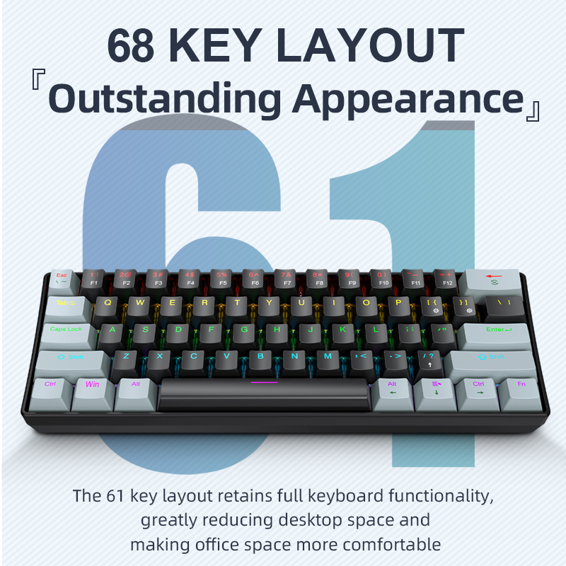 APAYADO K61 Mini Mechanical Ke - đánh giá và giá Gaming Keyboard And Mouse Combo