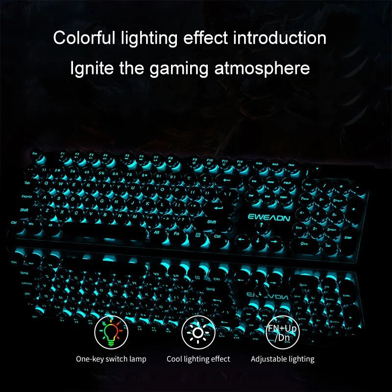 Retro Punk Mechanical Feel Key - đánh giá và giá Gaming Keyboard Wireless