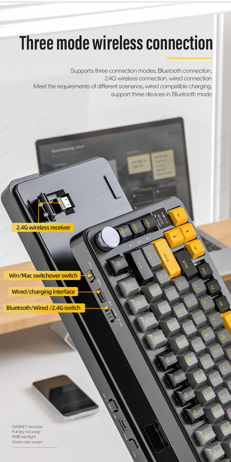 2024 New AL66 Mechanical Keybo - đánh giá và giá Gaming Keyboard No Rgb