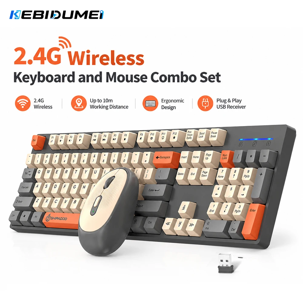 KEBIDUMEI 2.4G Wireless Keyboa - đánh giá và giá Gaming Keyboard Bundle