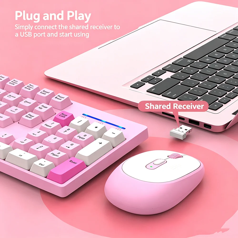 KEBIDUMEI 2.4G Wireless Keyboa - đánh giá và giá Gaming Keyboard Bundle